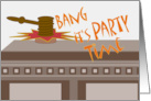 Gavel Law School Grad Party Invite card