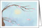 Cherry Blossoms In the Breeze Earth Day card