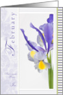 Iris Florals for February Birthday card