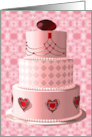 Jeweled Three Tiered Wedding Cake Cutter card