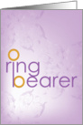 Ring Bearer Invitation card