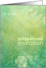 Floral Greens for Niece Bridesmaid Invitation card