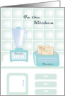 Retro In the Kitchen Recipe Card