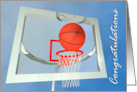 Basketball Net and Ball Congratulations card