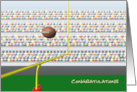 Stadium Football Field Goal Congratulations card