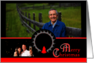 Custom Front Wreath Merry Christmas card