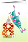 Cute Butterfly for Eighth Birthday card