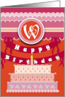 Happy Birthday Cake for the Monogram W card