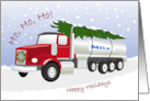 Milk Hauling Truck Happy Holidays card