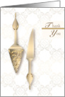Cake Cutting Utensils Thank You Cake Cutter card