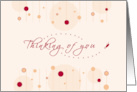 Circles and Butterfly Thinking of you card