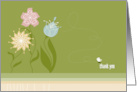 Whimsical Cute Florals Thank You card