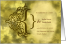 Ornate Filigree Custom Text Celebration of a Union Wedding Invitation card
