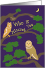 Night Owls and Tree Summer Camp Missing You card