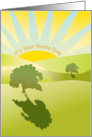 Sunny Hillside Name Day Celebration card