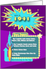 1941 Top of the Charts Happy Birthday card