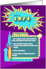 1974 Top of the Charts Happy Birthday card