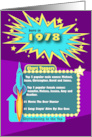 1978 Top of the Charts Happy Birthday card