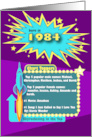 1984 Top of the Charts Happy Birthday card