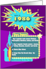 1986 Top of the Charts Happy Birthday card
