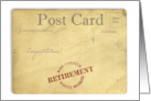 Post Card Postal Worker Retirement Congratulations card