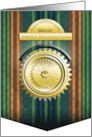Award for Uncle Stripes with Medallion Congratulations card