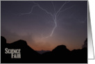 Lightning Bolt Science Fair Congratulations card