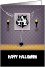Unlock Creepy Crawley Fun Happy Halloween card