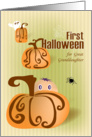 Baby Peeking Great Granddaughter - First Halloween card
