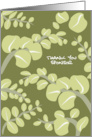 Leaves and Branches Thank You Sponsor card