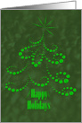 Graduated Dotted Tree Happy Holidays card