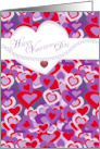 Heart and Illustrated Chain Happy Valentine’s Day card