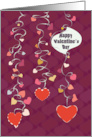 Dangling Hearts Happy Valentine’s Day card