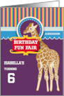 Custom Giraffe Birthday Fun Fair Invitation card