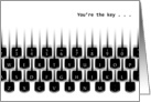 Retro Typewriter Keys Happy Administrative Professionals Day card