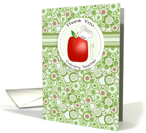 Chef Apple Culinary Teacher Thank You card (1036961)