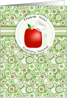 Chef Apple Culinary Teacher Thank You card