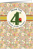 Room Fourth Grade Teacher Thank You card