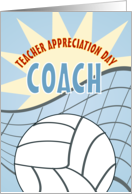 Volleyball Coach Happy Teacher Appreciation Day card