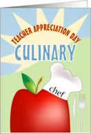 Culinary Apple Happy Teacher Appreciation Day card