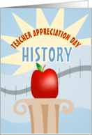 History Happy Teacher Appreciation Day card