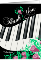 Keys and Roses Thank You Church Musician card