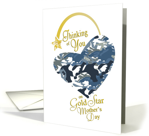 Camouflage Thinking of You Gold Star Mother's Day card (1050579)