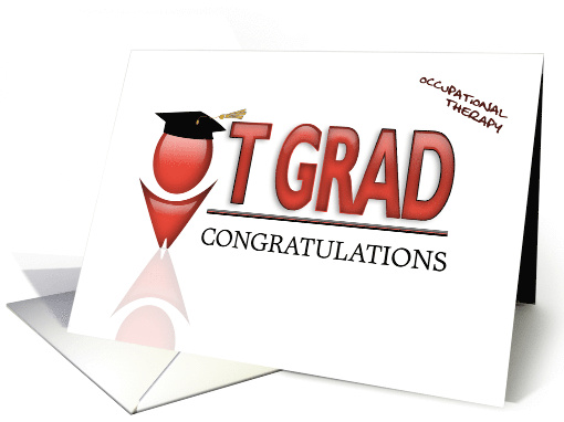 Occupational Therapy Graduate in Red Congratulations card (1059097)