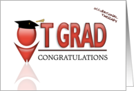 Occupational Therapy Graduate in Red Congratulations card