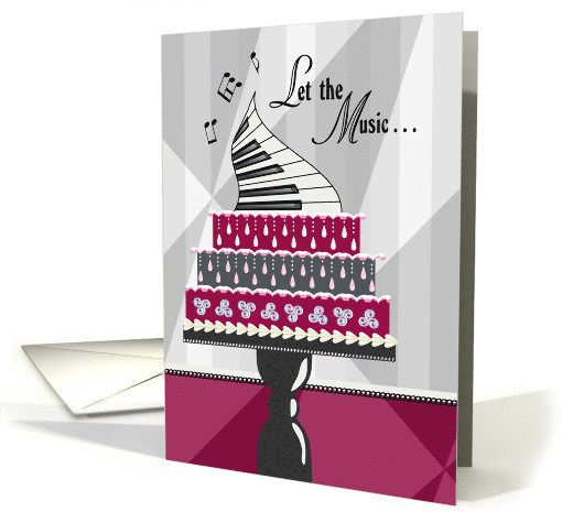 Musician Birthday Keyboard and Birthday Cake card (1059585)