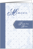 Moments Thank You Reader card