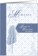 Moments Thank You Guest Book Attendant card