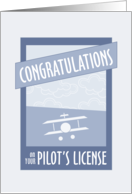 Clear for Take Off Congratulations on Your Pilot’s License card