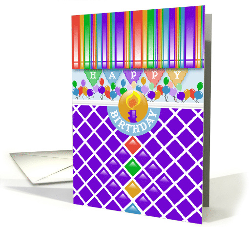 Carnival and Balloons Happy Birthday card (1091782)
